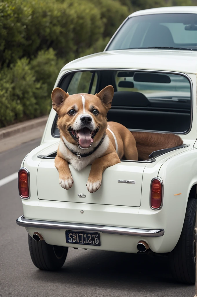Cachorro andando de carro