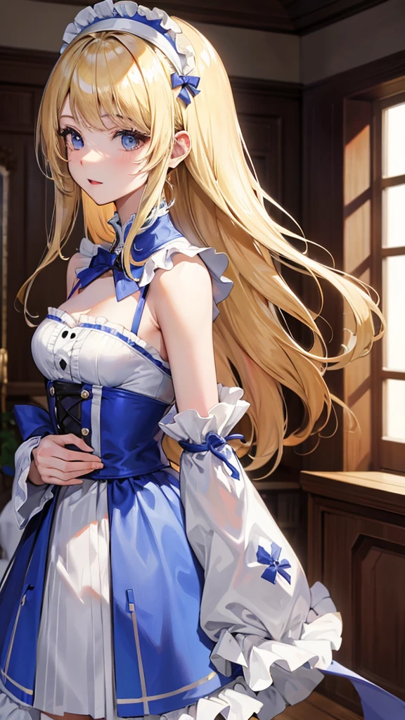 Fille silhouette parfaitte blonde