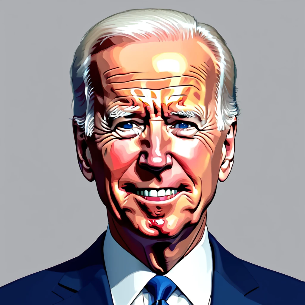 Create an amazing image of Joe Biden using the Ronald McDonald's art style