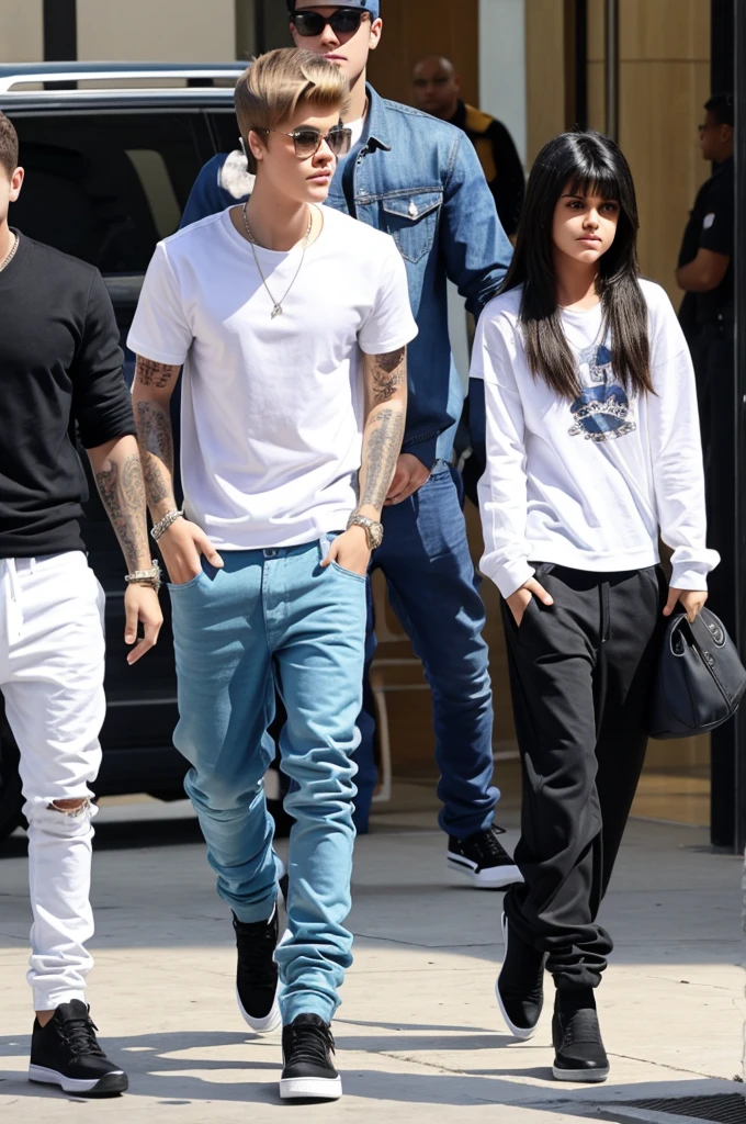 Justin Bieber mamado con pantalones de mezclilla 