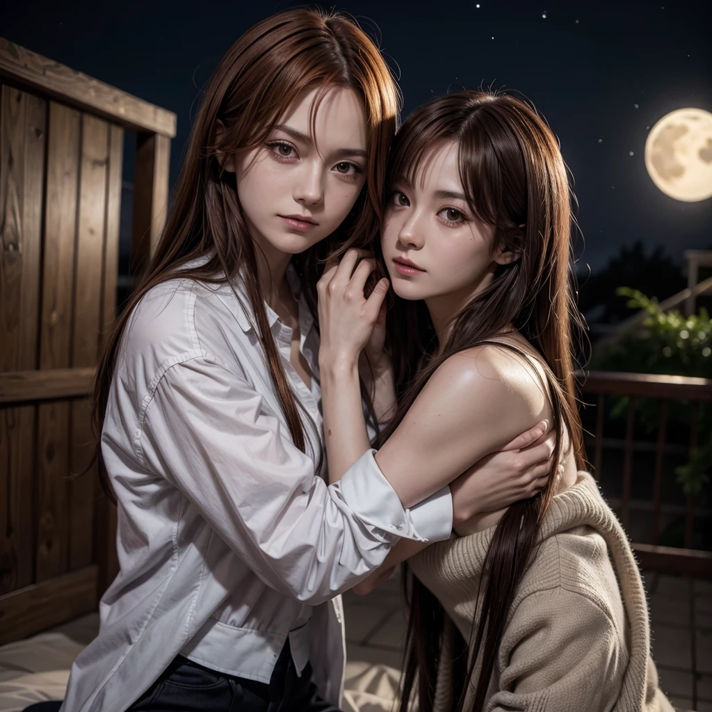 Iori yagami con una luna