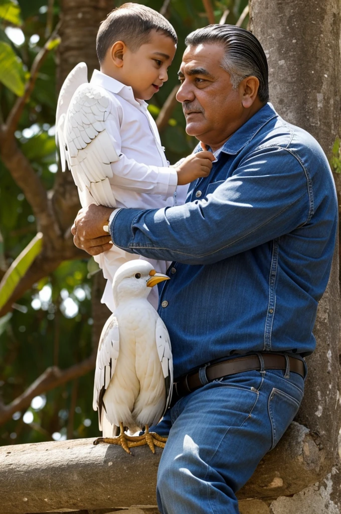 Papa y pluma