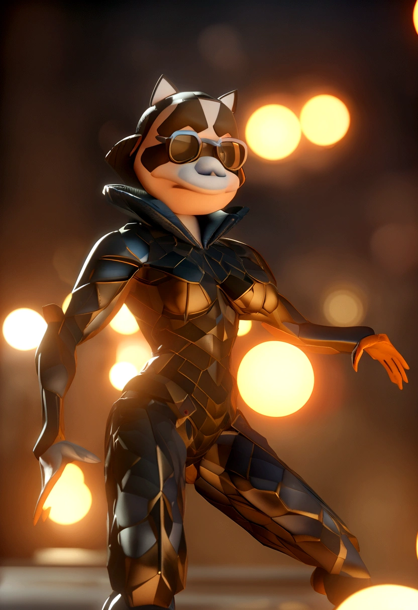 Personaje de dibujos animados de una Capibara con gafas negras y camisa azul, animation character, personaje estilizado, animation style rendering, 3D estilizado, Arnold Maya renderizado, Render 3D estilizado, Toon render keyshot, Personaje 3D, Personaje 3D, Stylized 3D rendering, renderizado de personajes 3d, personaje animado, Close-up character, Pose del personaje,  (Estilo Pixar) (parte maestra:1.2) (bokeh) (mejor calidad) (piel detallada) (textura detallada) (8K) (arcilla) (cinematic lighting) (Sharp focus