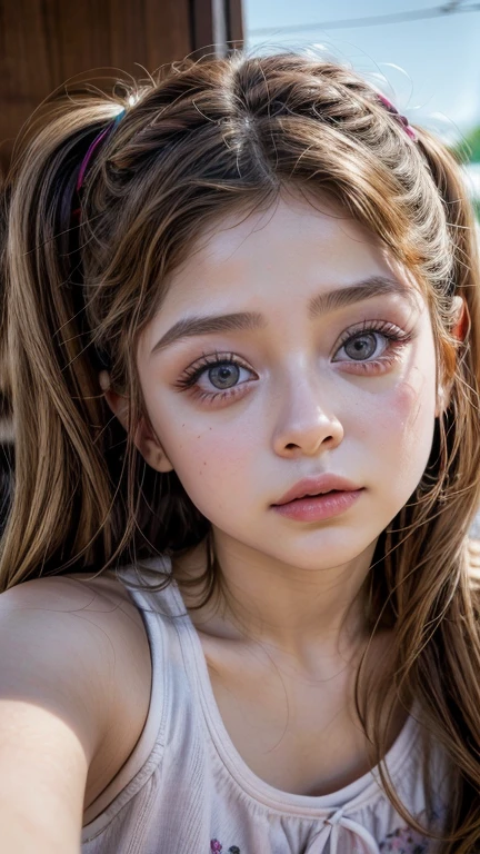 Karol Sevilla, Imagen ultrarealista de alta calidad de una adolesente. Rostro hermoso, detalles finos en piel, mejor calidad