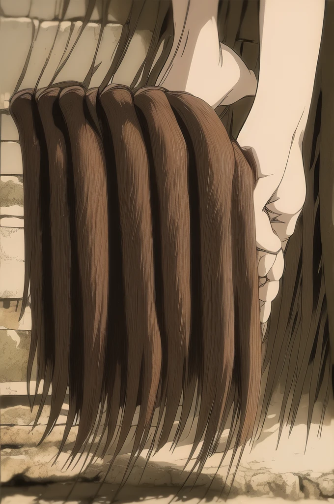 mikasa1 uma mulher, Olhando para o espectador, naked, nas ruas,