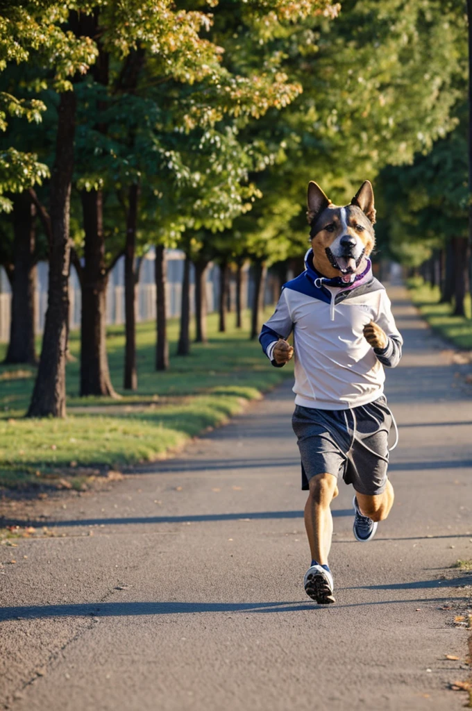 Un perro corriendo