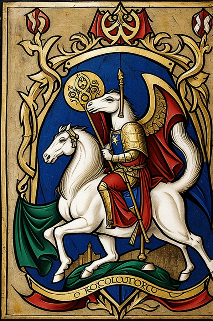 Emblema medieval con cebra