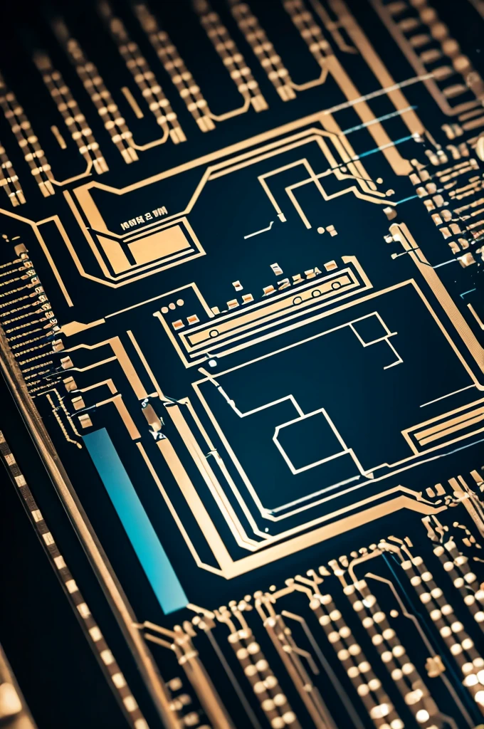 Make an integrated circuit image that is technological and futuristic