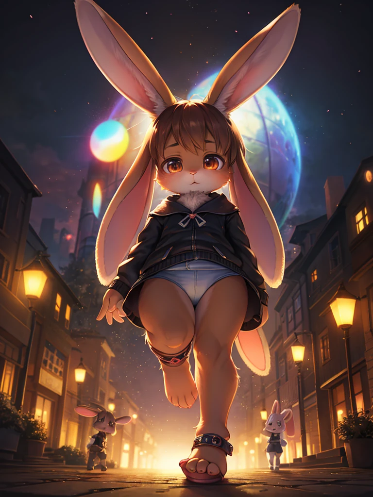Hallucination, daydream , nightmare , bokeh , Hell's Soubee , (Realistic rabbit ankle joints:1.3)