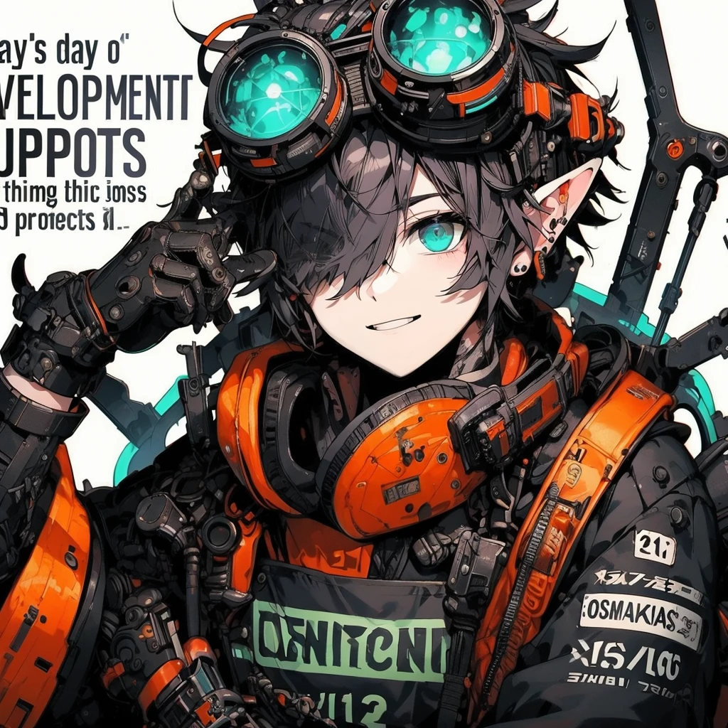 redraw this suit in high quality, detailed photo style on a white background,ouka_niji 5 girl beautiful inspired charlie bowater character cyberpunk- desenho no estilo de Mike Deotado, Androgynous niji 6 , man crazy smile, jacket, red, purple, orange, , holding a neon black e blue, cube sticking --ar 9:16 --v 6.0, Ouka_Niji 5, bolt blue 