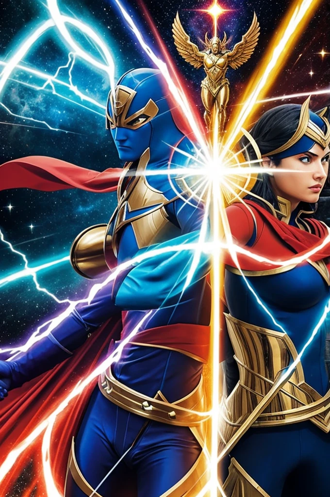 A multiversal battle between divinities and heroes