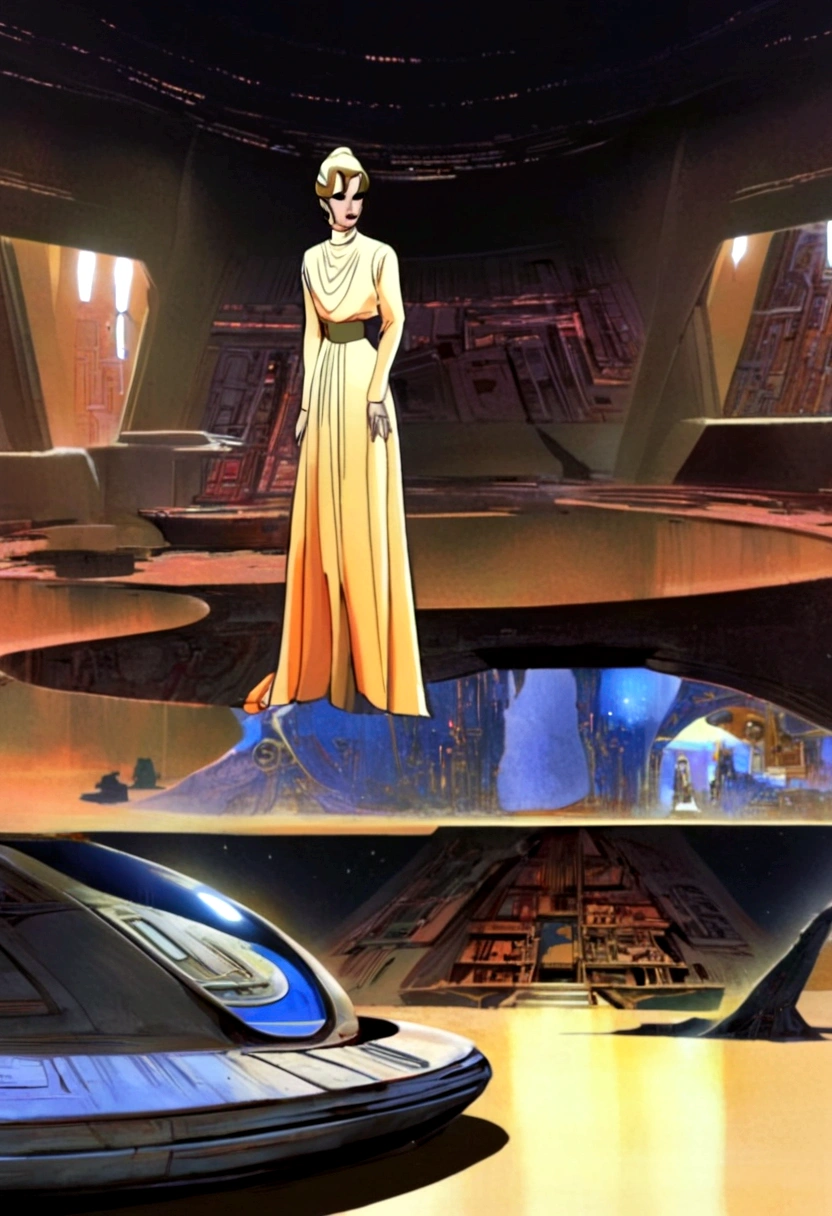masterpiece, best quality, 4k, UHD welloff well todo exotic alienotherworldly young lady coruscant expensive kinda intricatestylish subtle somewhat modestly quite futurist dress and fashion reclining in her family's beautifully appointed designed familypenthouse/residencehome with some vivid brilliant colors shades restrained starwars universe some exotcwhiteflowy/goldsbronze fashions styles mode dress very HD HIGH RES Star Wars looks and feels