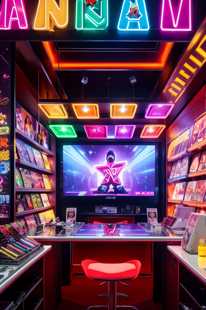 I made an image based on the panel of an adult entertainment store called AV STAR.。