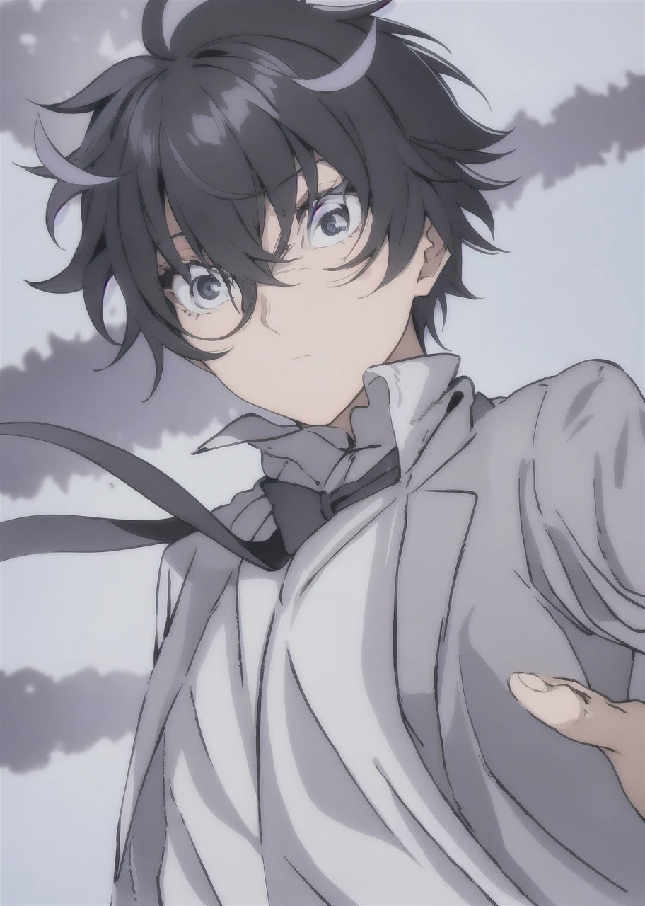 black hair, serious face, 4K