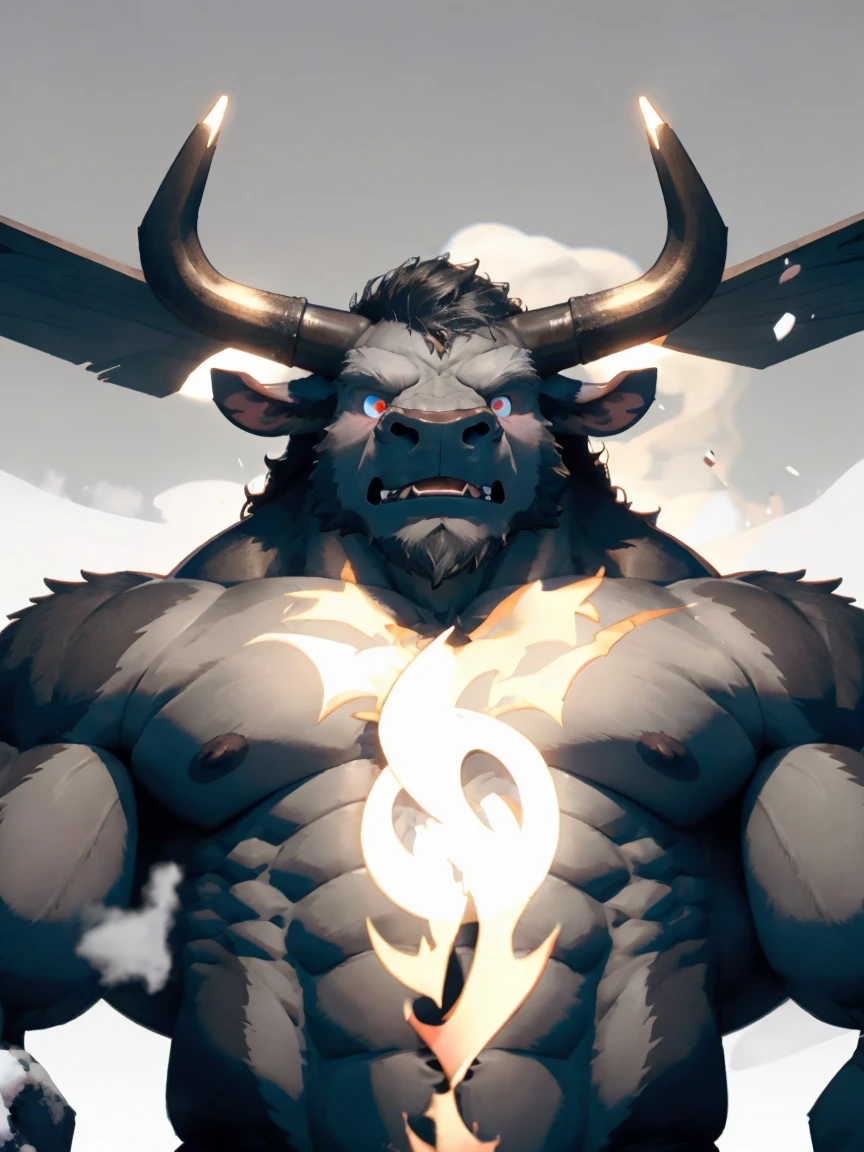 ultra-detailed, masterpiece, masterwork, high quality, best quality, hdr, (nature, night), posted on e621, (by darkgem), nsfw, male, solo, chibi, (white little body minotaur), dragon, (long  silver hair, yellow eyes, white chubby body, roar), standing, dynamic angle, (micropenis, foreskin, perfect balls, pubic hair)