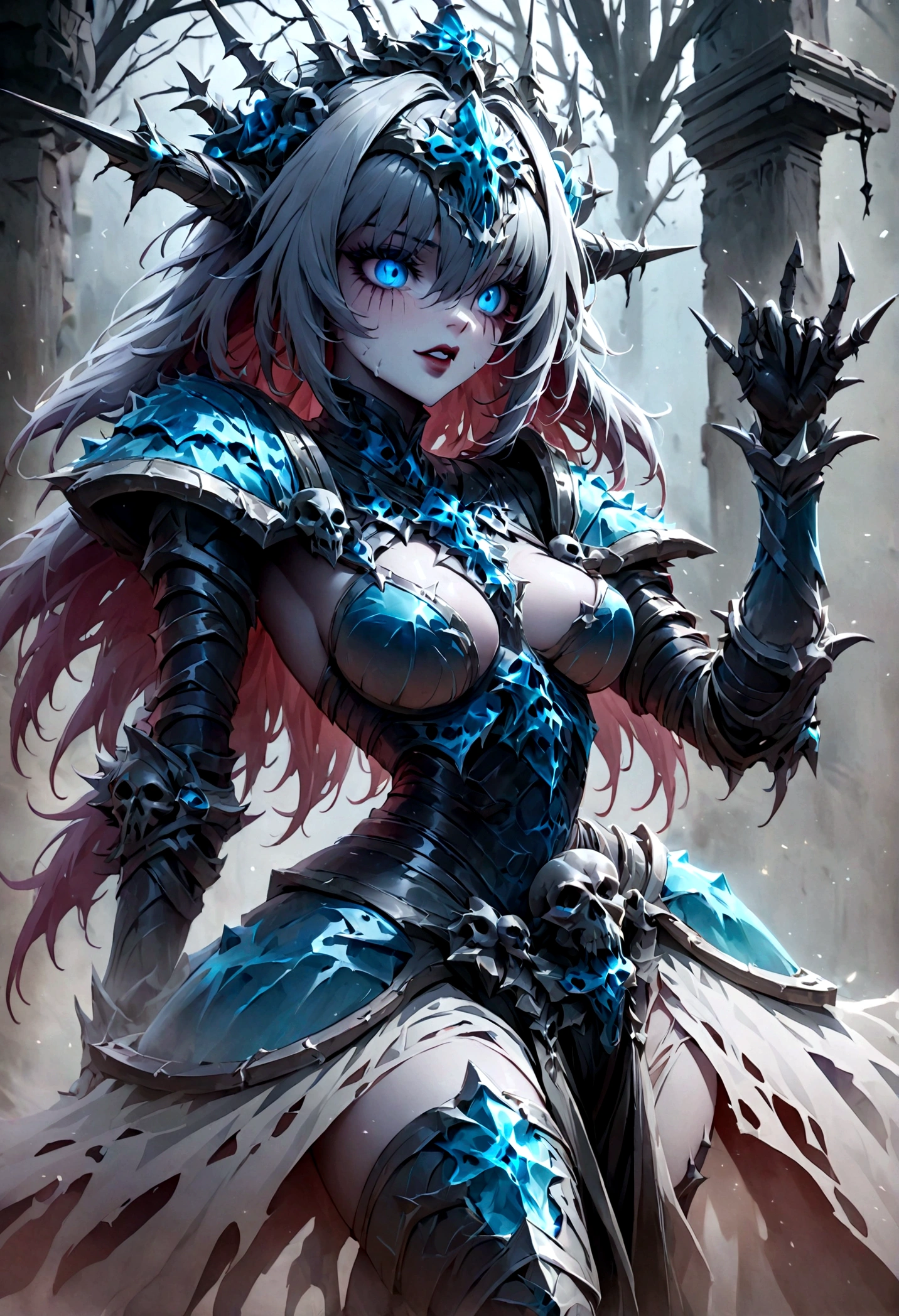 Perfect impure sexy horrific seductive trageic death girl, some what skeletonized