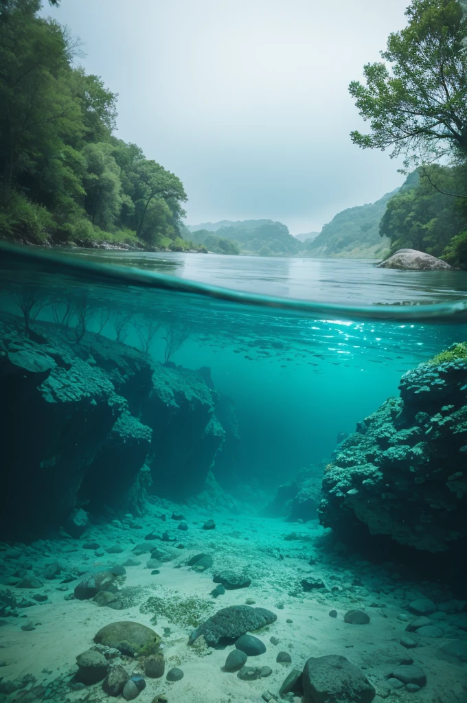 Photo of river underwater