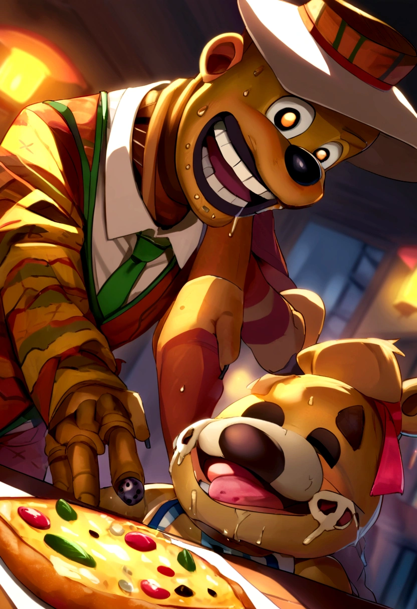 freddy sucking chica off in freddy fazbear's pizza