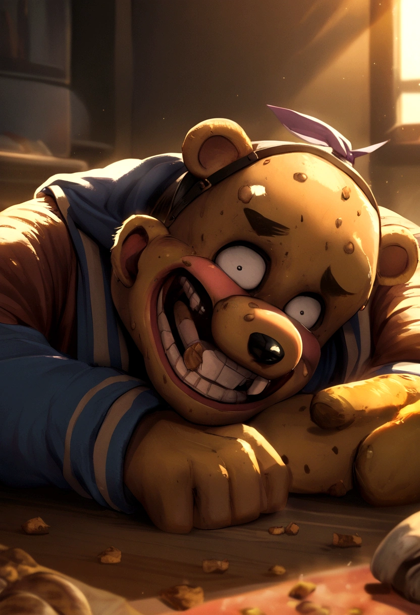 by voidlesky ((by null-ghost, by thebigslick, by honovy., by zoroj)), rating_explicit, only men, gay, bara, portrait, BREAK (((Springtrap))), rating_explicit, only men, gay, bara, portrait, BREAK (((Springtrap))), FNAF_3, floppy ears, green body, anthro, anus, backsack, balls, bedroom eyes, fur, genitals, green body, green fur, grin, lying, male, narrowed eyes, on side, seductive, smile, solo