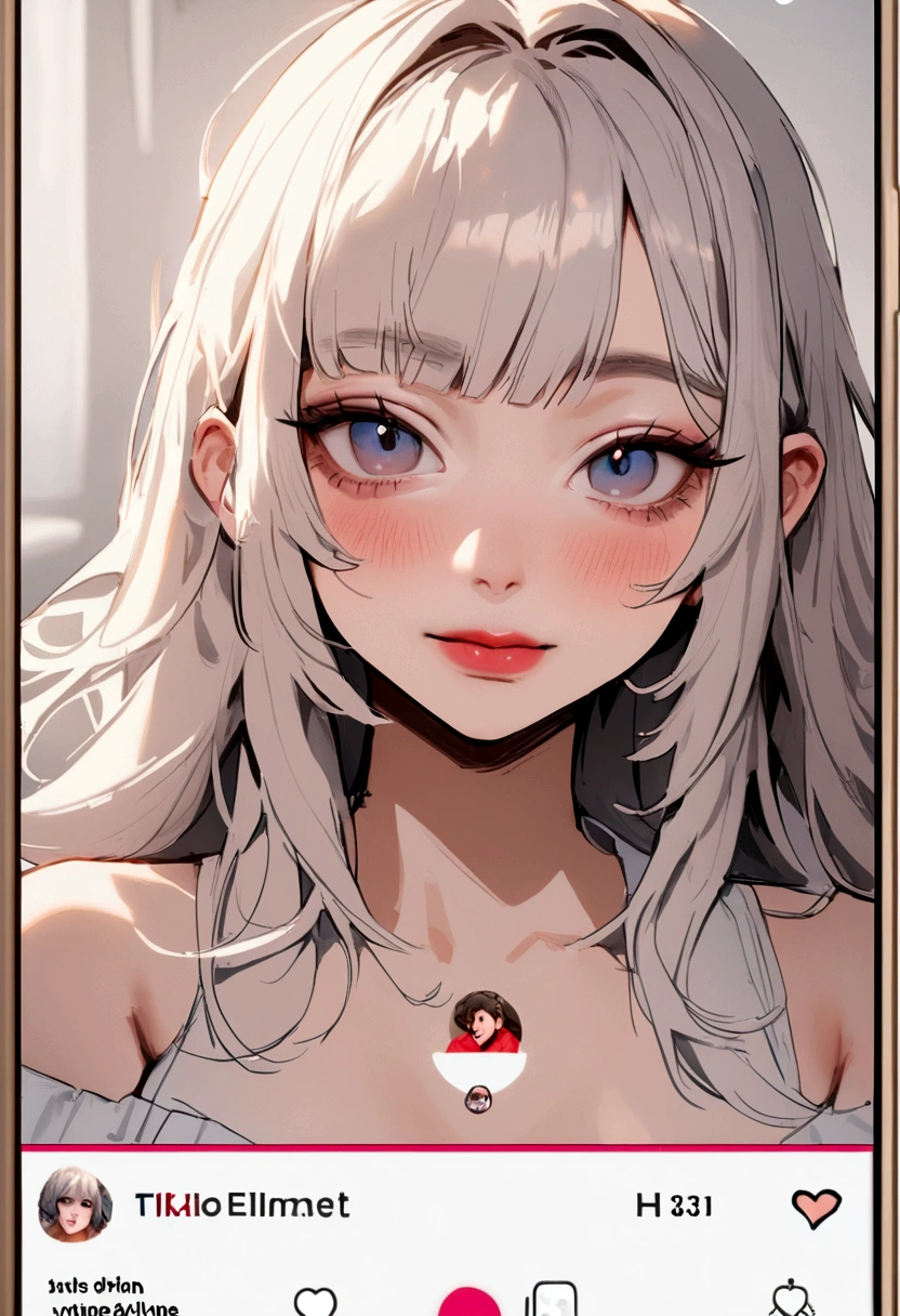 a close up of a woman with long hair and a white top, youtube video screenshot, h3h3, deepfake, elizabeth saltzman, head and shoulders shot, smart awkward and sexy, head-and-shoulders shot, head - and - shoulders shot, 30-year-old french woman, she is facing the camera, tiktok video