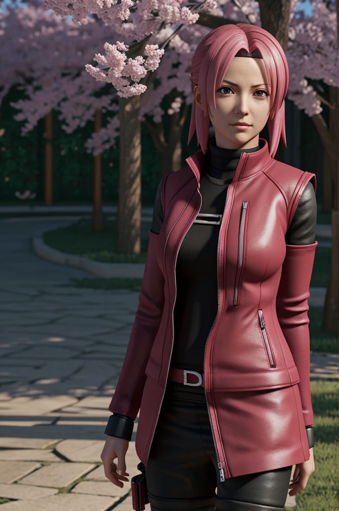 Sakura Haruno 3D CGI model highly detailed dynamic angle 8K resolution and quality