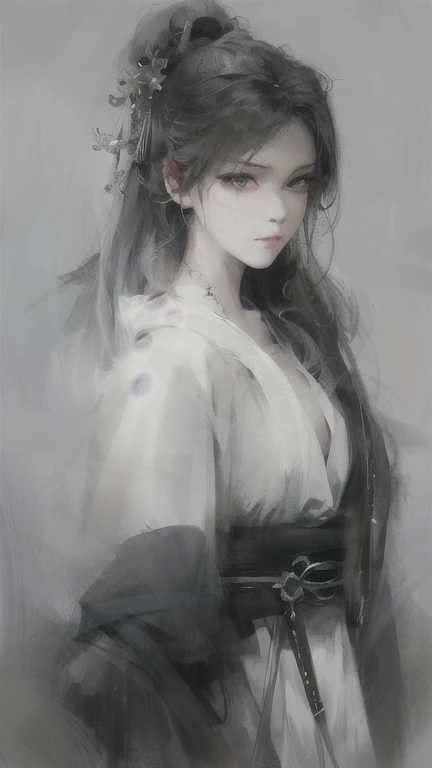 a close up of a woman with white hair and a white mask, beautiful character painting, guweiz, artwork in the style of guweiz, white haired deity, by Yang J, epic exquisite character art, stunning character art, by Fan Qi, by Wuzhun Shifan, guweiz on pixiv artstation