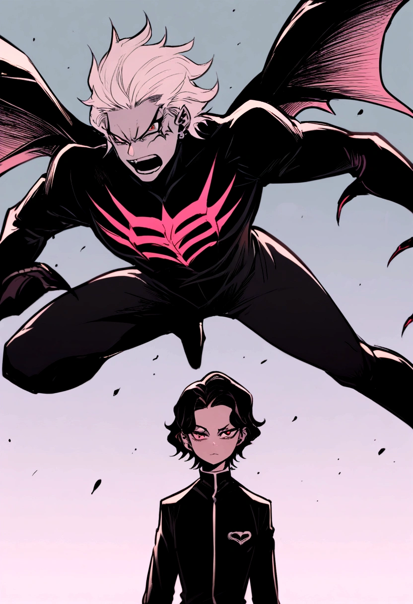 Akira Fudo, Devilman Crybaby, Male, with black clothes