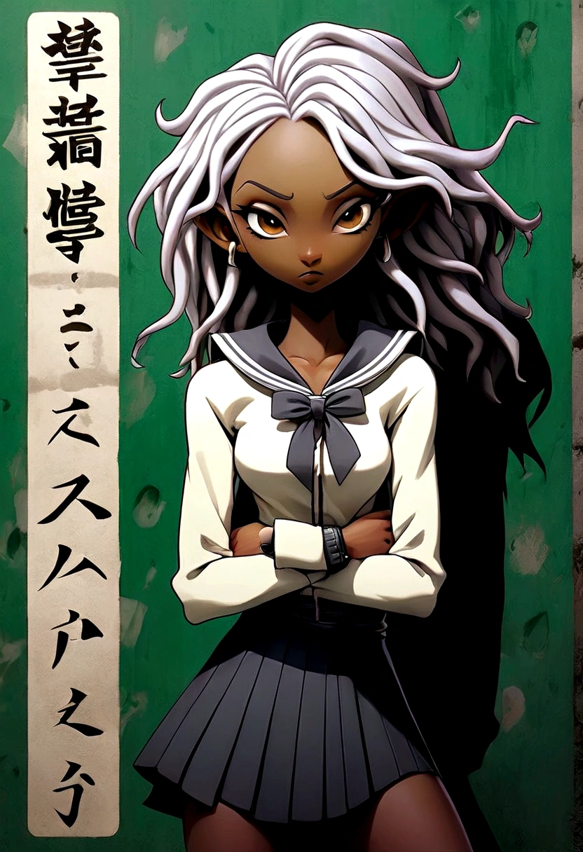 A african anime elf female, shining red, nud, Black and red background, sexy face, Standing Playing vagina pose, Opening To screen vagina, big chest, thicc body, cum coming out of legs, cum coming out of mouth, mouth open