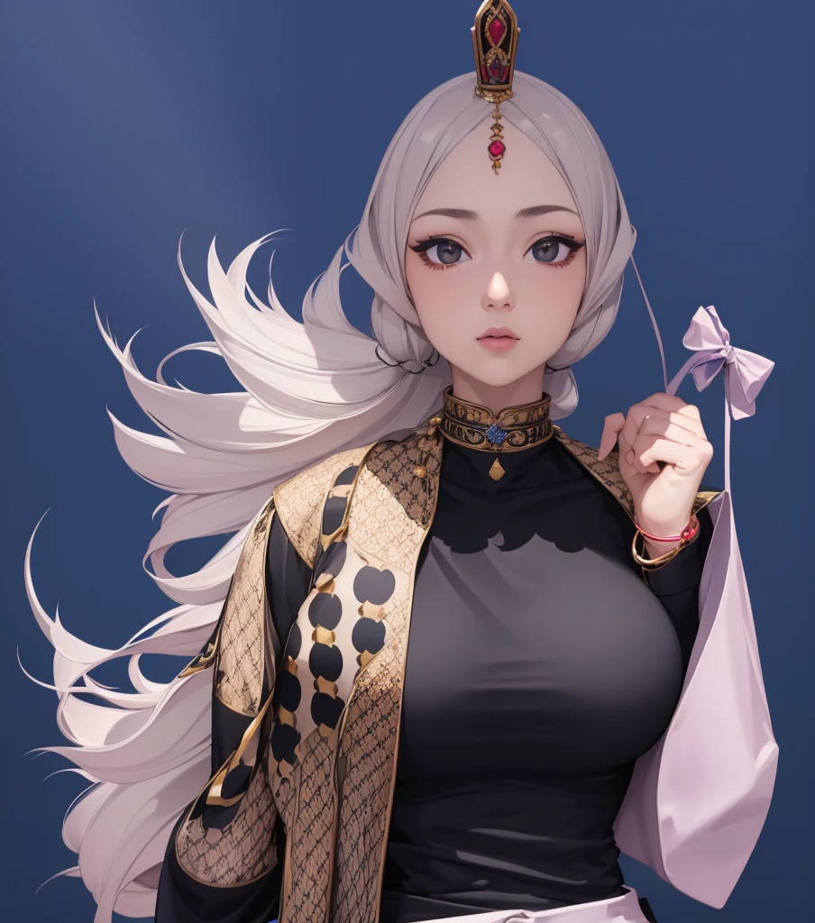 (Best quality, 8k, 32k, Masterpiece, UHD:1.2),Photo of Pretty Japanese hijab woman, tight shirt, clean background, photo studios, fetish hijab, woman hijab, digital art, gucci style, gucci clothes, album, official artwork, streetwear graphic design ,photo in studio, clean background, The Queen.