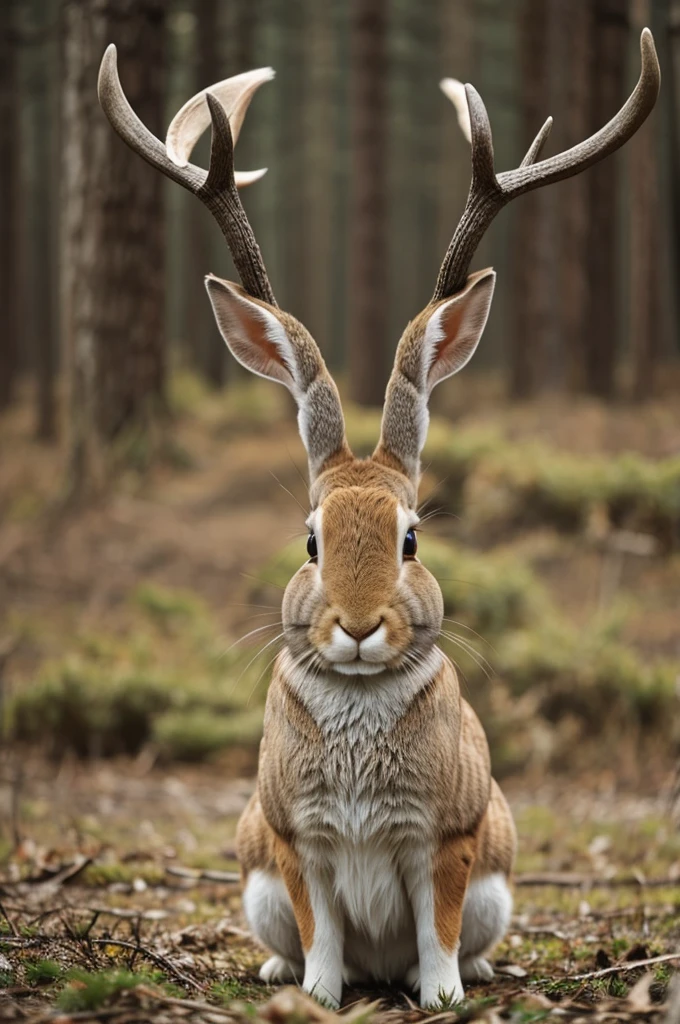 Rabbit with deer horns