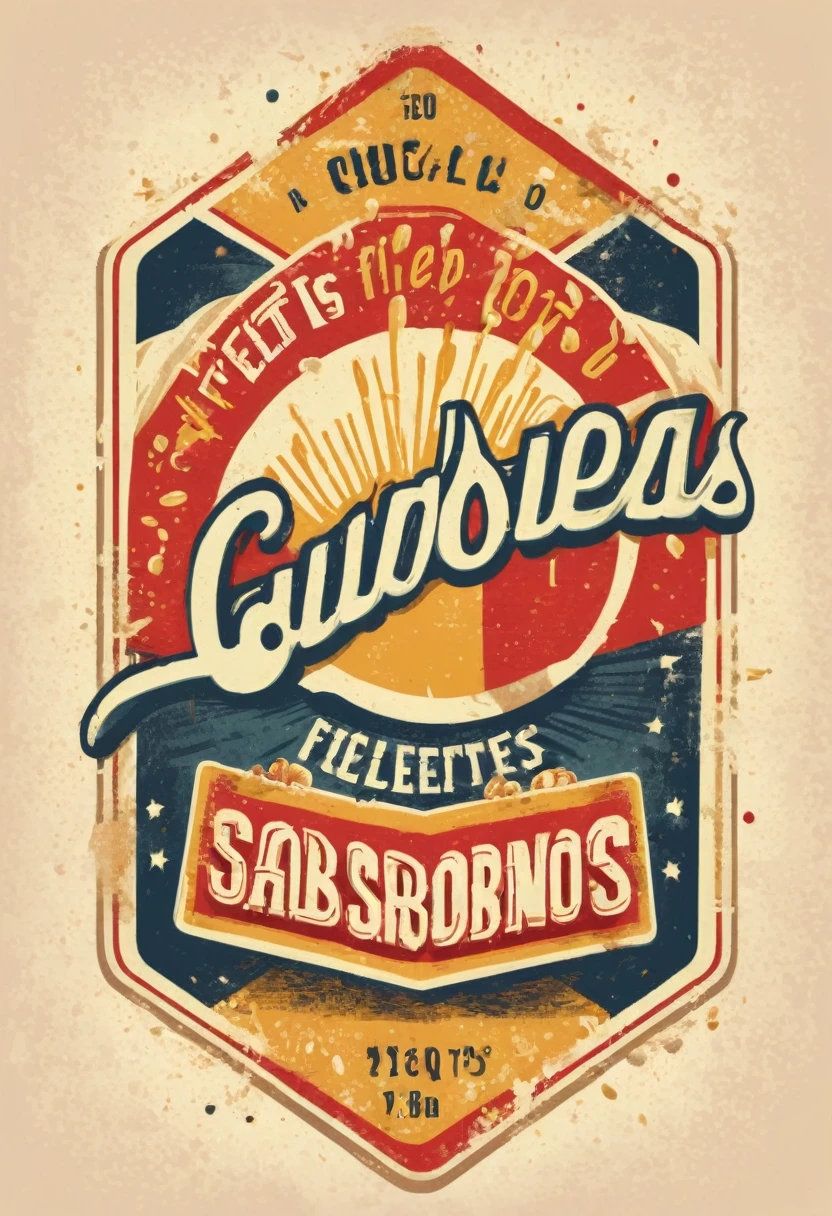Retro_camiseta, a Retro logotipo receitas fit saborosas, plano, Quadro,( quadrado:1.1), (contorno branco:1.2)