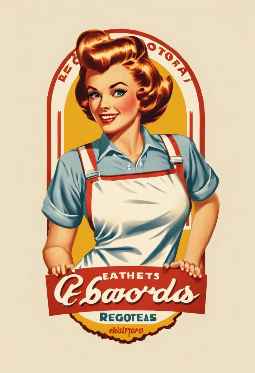 Retro_camiseta, a Retro logotipo receitas fit saborosas, plano, Quadro,( quadrado:1.1), (contorno branco:1.2)