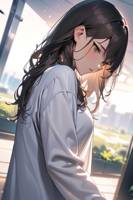 ((Best quality)), ((masterpiece)), (detailed), tall brunette