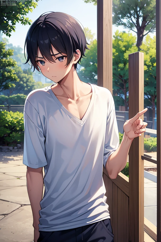 cool,,,,Refreshing athletic guy,,,boy,boys,charm,main character,Action,Vibrancy,youth,Japanese high school student style,Magazine talent style,clavicle,Slim figure,Big white t-shirt,,,Male Focus,Breeze,Dust,Natural light,face,hand,eye,Biologically correct,Smooth,Texture,Middle class,