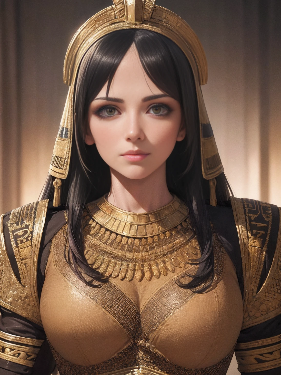 Best quality, Masterpiece, Ultra High Resolution, (Fidelity:1.2), (Realistic:1.3), 1woman, mature Egyptian woman, green eyes, black hair flaps, portrait, solo, upper body, looking at viewer, detailed background, detailed face, ancient Egyptian theme, feral jungle warrior, pink tribal clothing, obsidian, defensive stance, stone knife, bushes, poisonous plants, rocks, humid climate, darkness, cinematic atmosphere,
dark chamber, dim light (zentangle, mandala, tangle, entangle), (golden and green tone:0.5)
(35mmstyle:1.1), front, masterpiece, 1970s film, cinematic lighting, photo-realistic, high frequency details, 35mm film, (film grain), film noise,Shiny_skin,egyptian