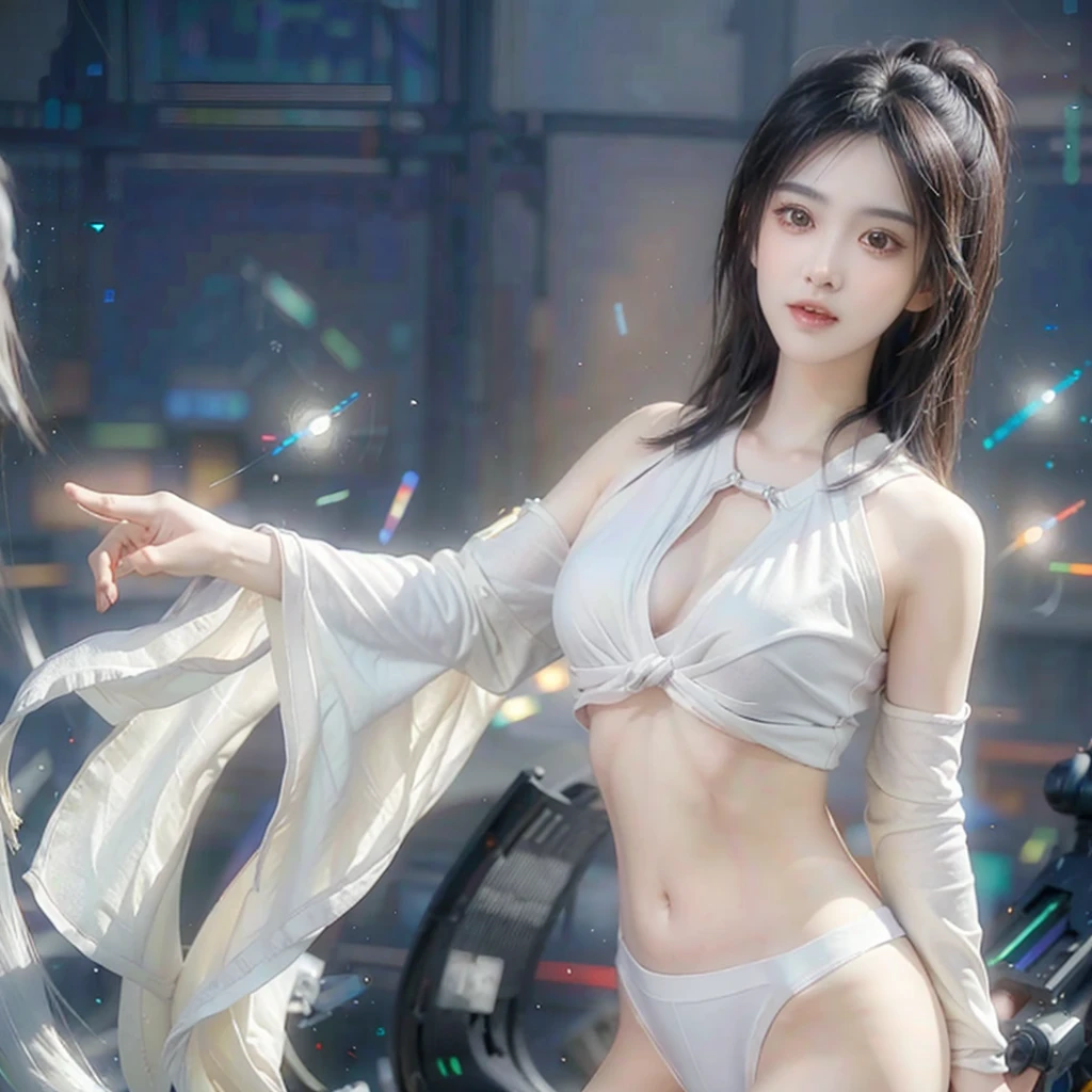 a woman with short
gray white hair, naked bright ,, big breastsghs,, smooth body. Japan style, pose
colorful, hdr, ray tracing, nvidia rtx, super-resolution, unreal 5, subsurface scattering, pbr textur post-processing, anisotropic filtering, depth of field, maximum clarity and sharpness, rule of thirds, 16k raw, (luminescent particles:1.4), extremely detailed cg, unity 8k wallpaper, 3d, cinematic lighting, lens flare, reflections, sharp focus, cyberpunk art, realistic, highly detailed CG illustration, an extremely delicate and beautiful, cinematic light, (photorealistic:1.5), (Dark background:1.5), dynamic angle, masterpiece, best quality, ultra-detailed, illustration, detailed light, dramatic_shadow, face shadow, extra detailed, best performance