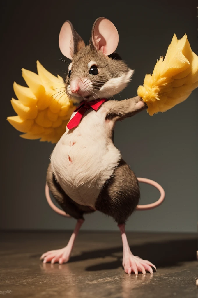 angry mouse with a chicken body