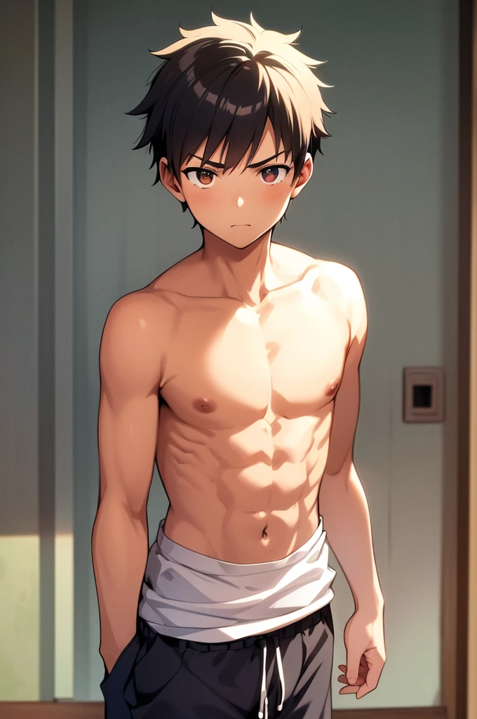 cool,,,,Refreshing athletic guy,,,boy,charm,Action,Vibrancy,Japanese high school student style,Magazine talent style,clavicle,thin limbs,Male Focus,main character,Buddy,Gentle Breeze,Dust,Natural light,Big white shirt,face,hand,eye,Her personality is pure and cute、Brainwashed and raped by Shota brother,Biologically correct,