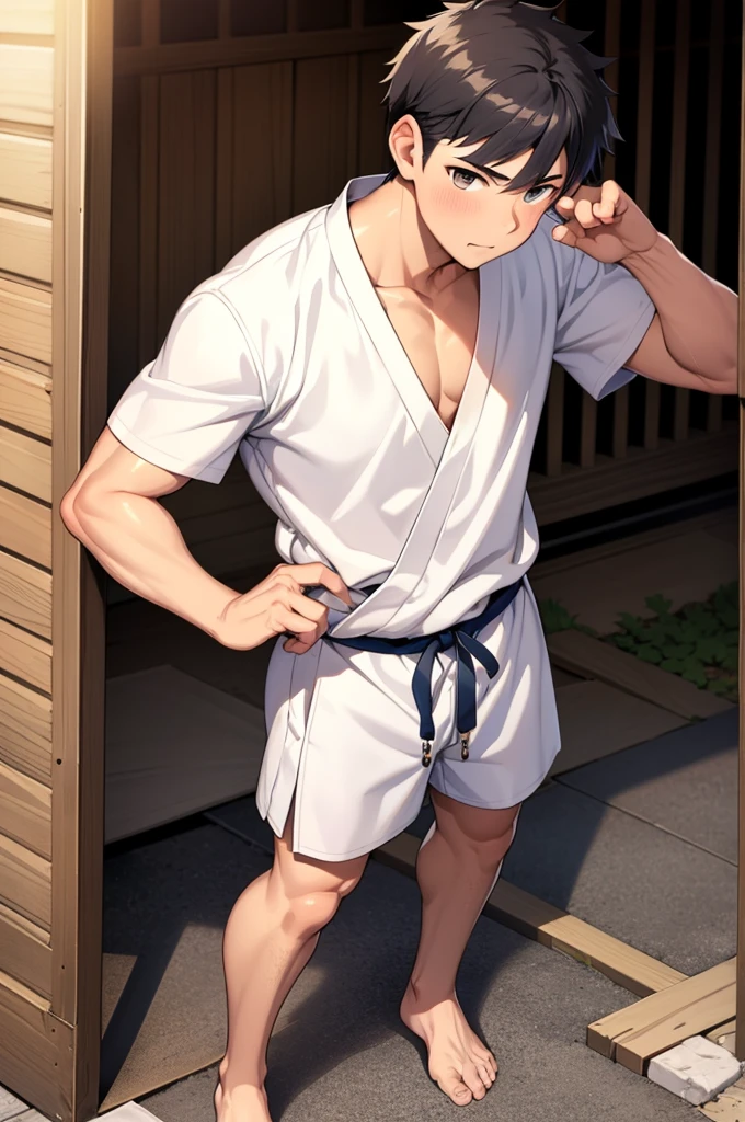 cool,,,,Refreshing athletic guy,,,boy,charm,Action,Vibrancy,Japanese high school student style,Magazine talent style,clavicle,thin limbs,Male Focus,main character,Buddy,Gentle Breeze,Dust,Natural light,Big white shirt,face,hand,eye,Her personality is pure and cute、Shota rapes his brother after being brainwashed,Biologically correct,