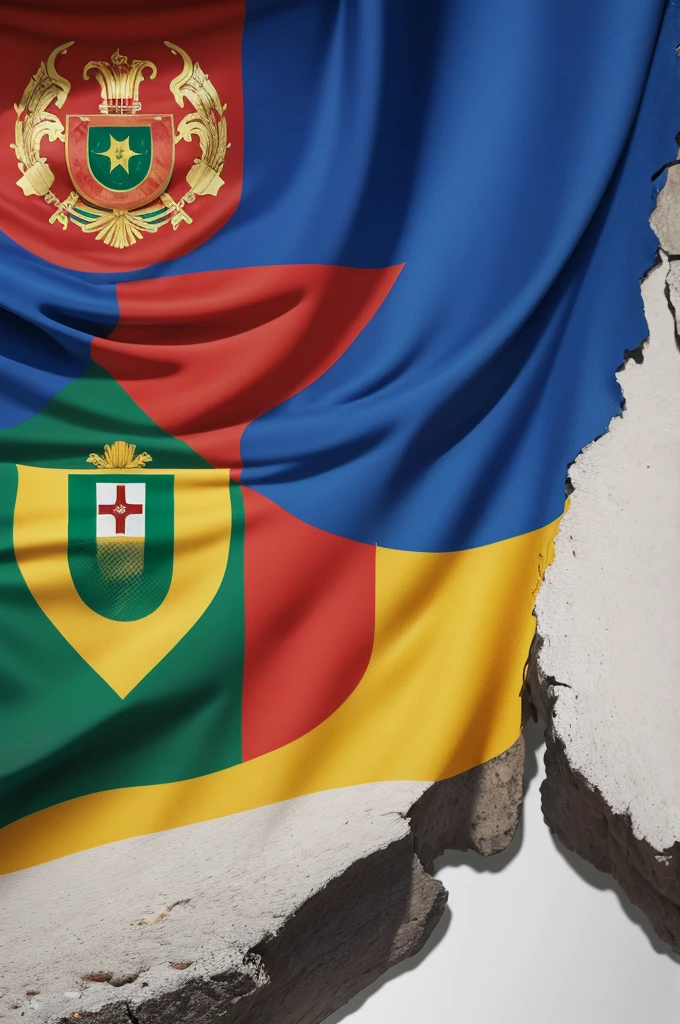 Uma imagem bandeira de Portugal e do Brasil juntas