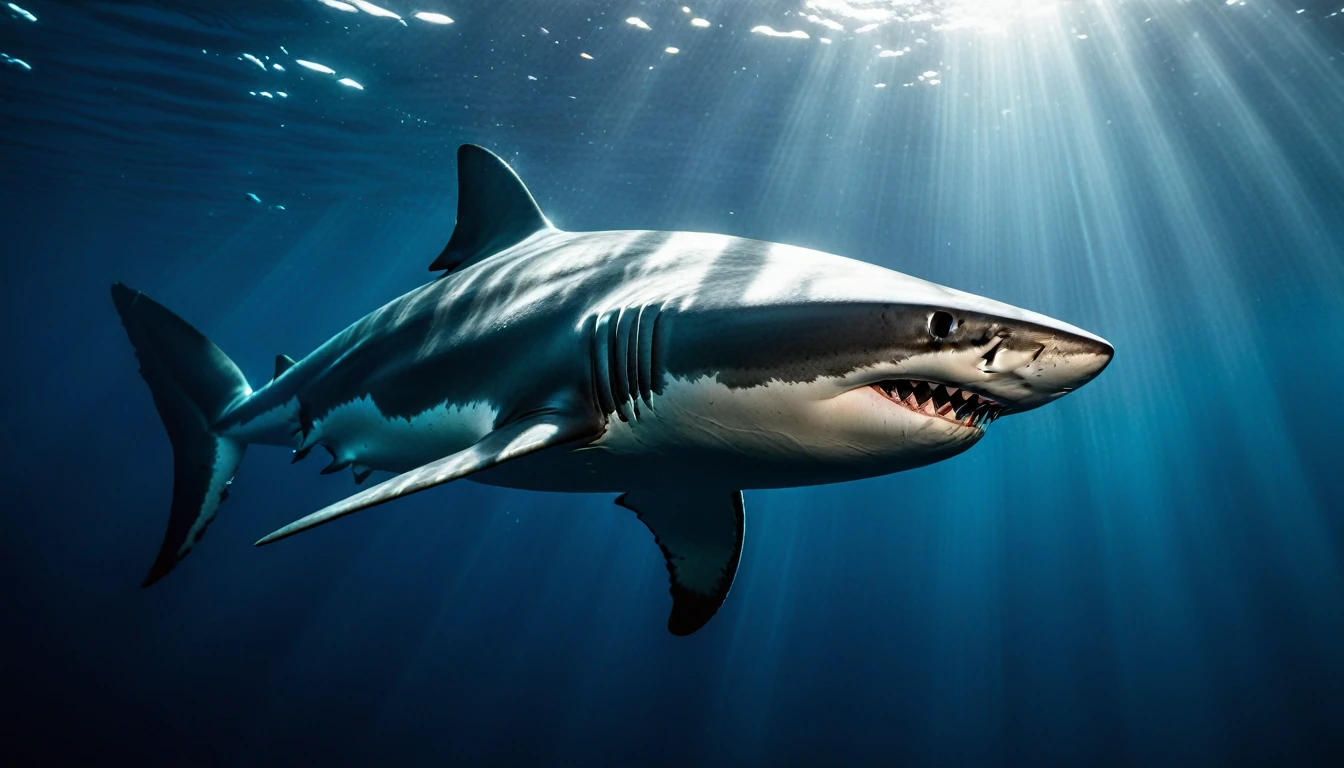 Photo of (an apple:0.5)
Photo of (a shark:0.5), cinematic, movie still, dramatic lighting, keylighting