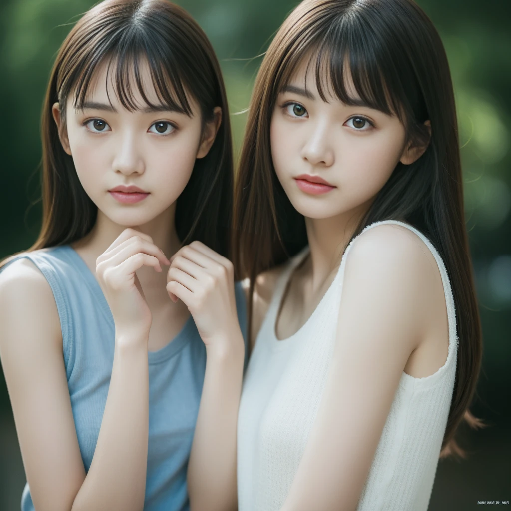 masterpiece、highest quality、(Realistic、Photorealistic:1.4)、(RAW Photos:1.2)、Very elaborate CG Unity 8K wallpapers、Extremely delicate and beautiful、grow、Attention to detail、Official Art、Absurd、Incredibly ridiculous resolution、Huge file sizes、very nice、Very sophisticated、Beautiful eyes and face、Beautiful and graceful eyes、Light on the face、1 Girl Evel、Upper body、Grey sleeveless shirt、Exposing the wrist、With bangs、Urzan-6500-v1.1