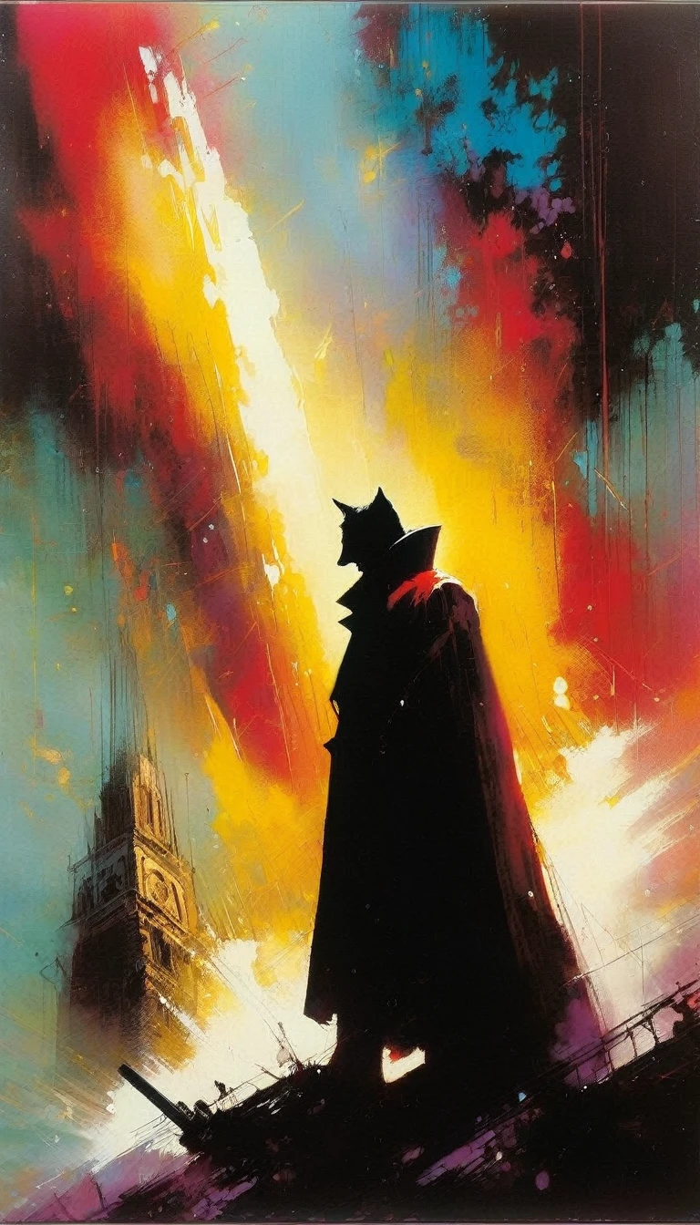 the catastrophe (inspirational art by Bill Sienkiewicz, oil painting, brush stroke details that enhance depth)