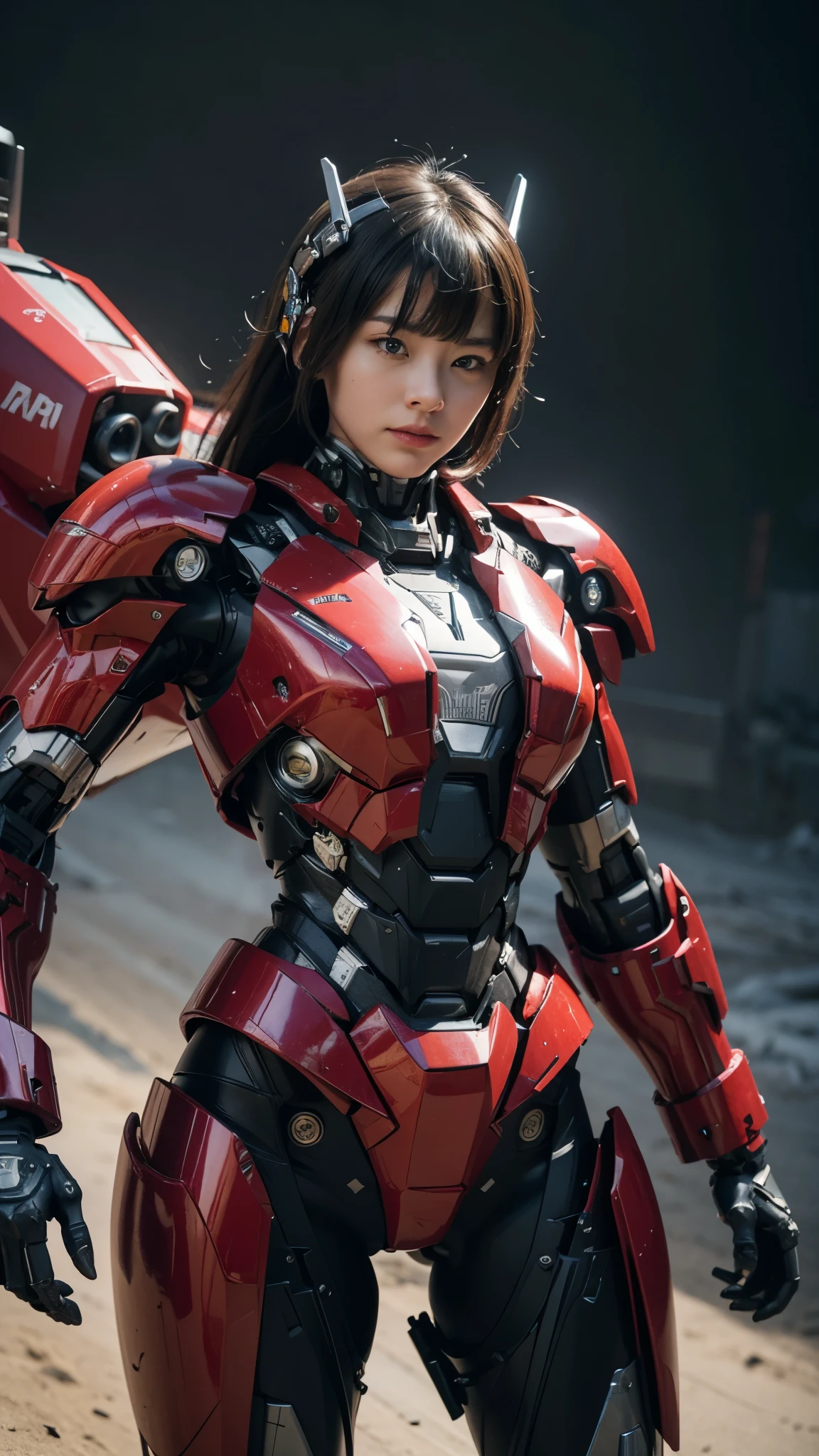 Super detailed, advanced details, high quality, High resolution, 1080p, hard disk, beautiful,(war machine),Armor War,(Rocket Missile)Capture the big picture,beautiful,Mecha cyborg girl,battle mode,Mecha body girl,She is wearing a futuristic war machine weapon mecha,A powerful cyborg woman, sleek and futuristic, with advanced mechanical augmentations that enhance her strength and capabilities.