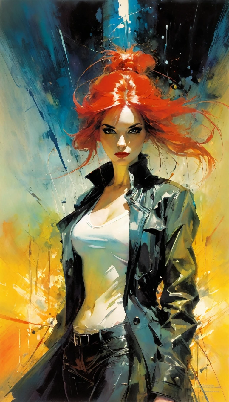 the catastrophe (inspirational art by Bill Sienkiewicz, oil painting, brush stroke details that enhance depth)