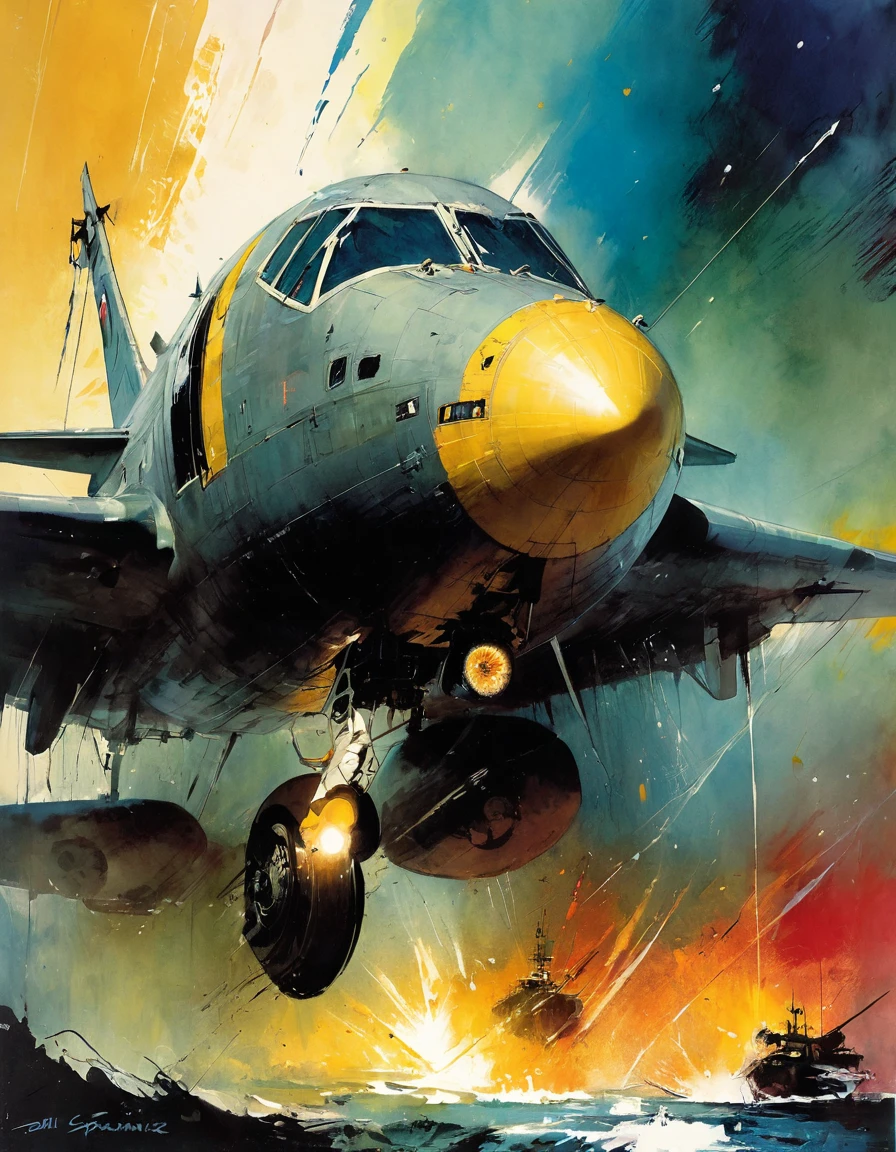 the catastrophe (inspirational art by Bill Sienkiewicz, oil painting, brush stroke details that enhance depth)