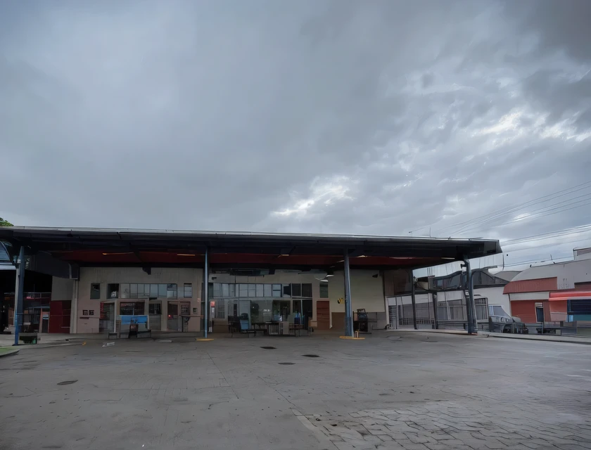 modificar este terminal de buses, improving its structure and adding comfortable benches for waiting for transportation. also a cafeteria where users can take a break.