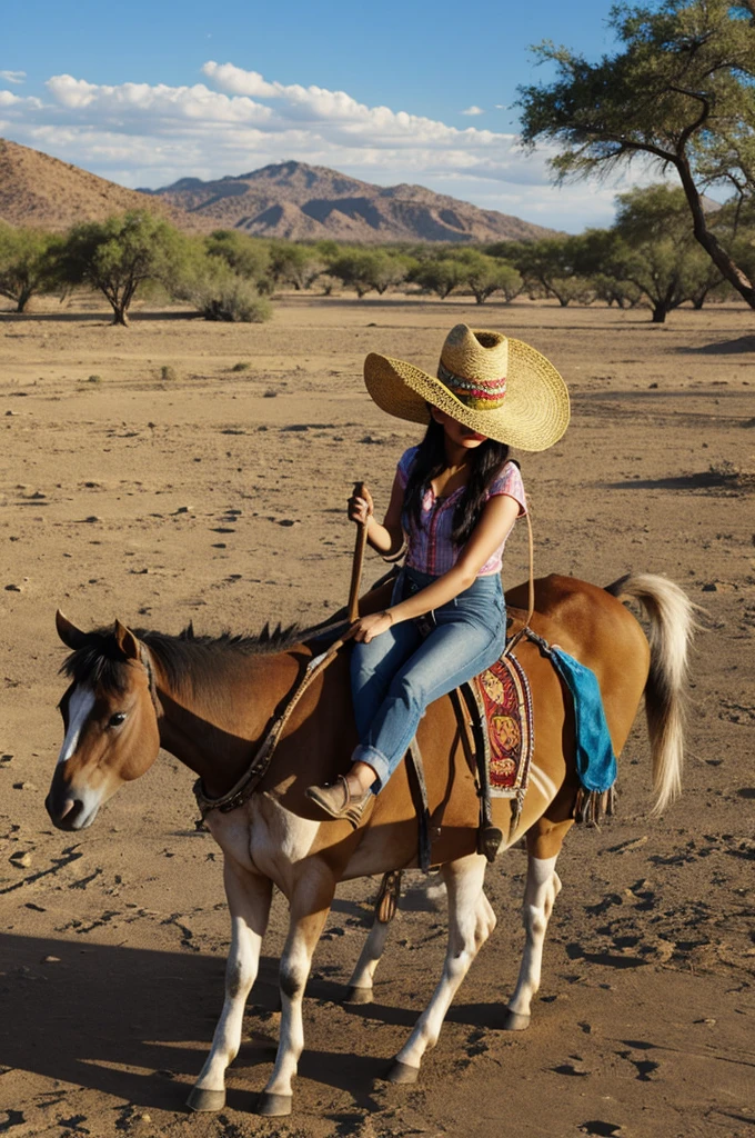 Animal vaca, con sombrero