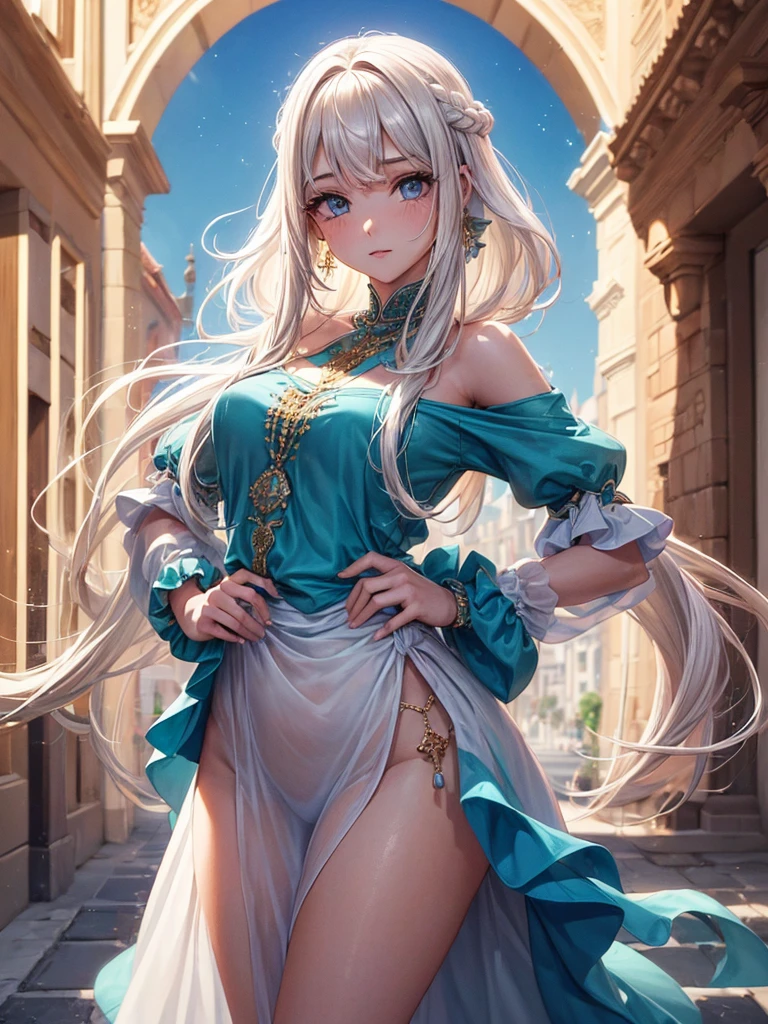 ((mejor calidad, 8K, obra maestra:1.3)), enfocar:1.2, Belleza del cuerpo perfecto:1.4, nalgas:1.2, ((corte de pelo en capas, senos enormes:1.2)), (ropa mojada:1.1) , (lluvia, Calle:1.3), Vestido palabra de honor: 1.1, Textura de cara y piel muy detallada., Ojos finos, double eyelids, Piel blanqueada, pelo largo, (Callarse la boca: 1.3)