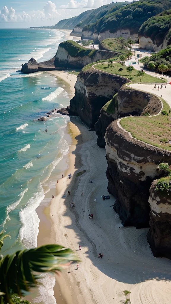 create a photograph of Ponta Negra beach, which is located in the state of Rio Grande do Norte/ Brazil